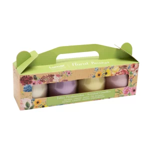 Floral Basket de velas de yogurt